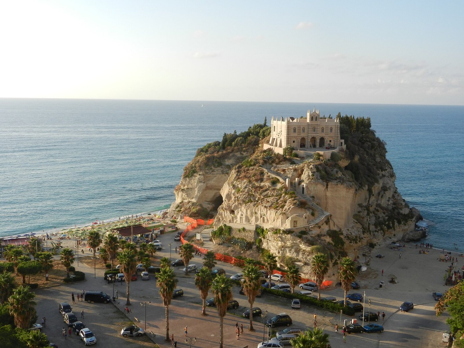 Santa Maria dell'Isola and the coast at Tropea