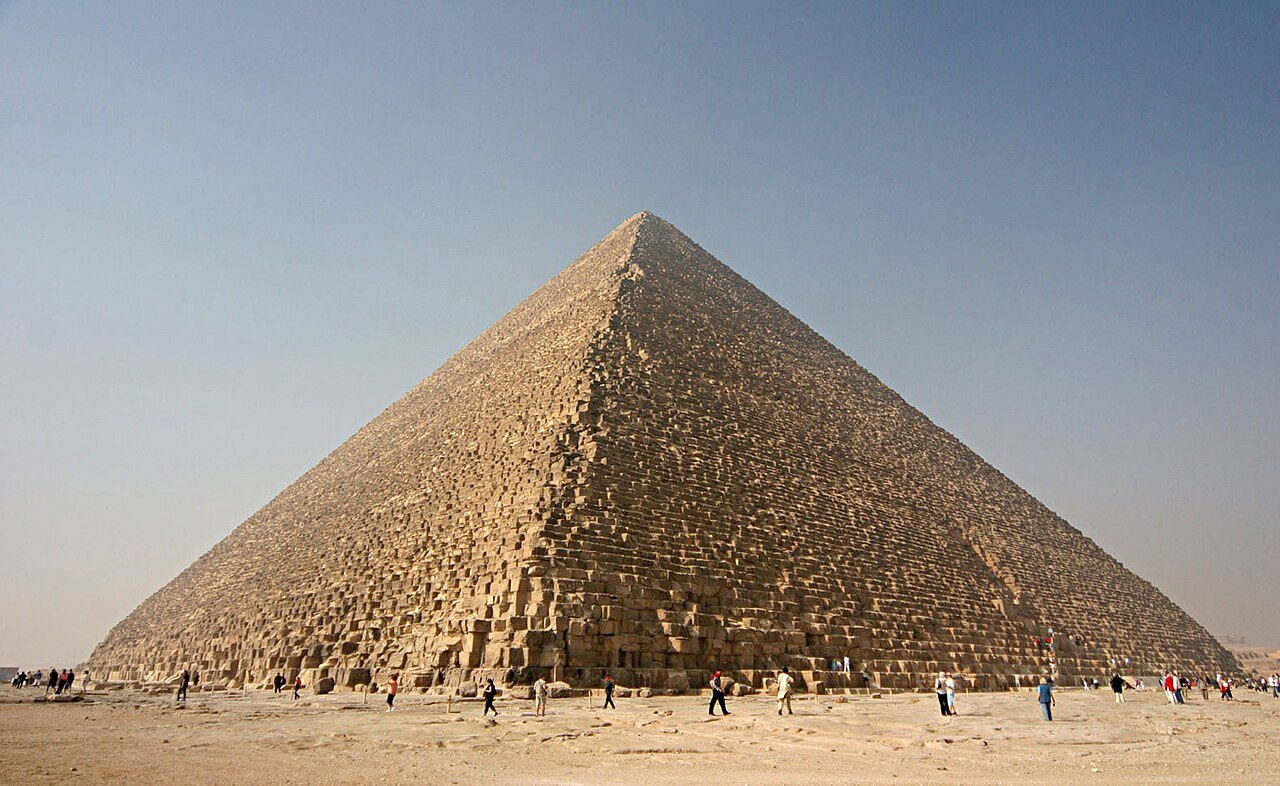 Pyramids of Giza and Cairo skyline